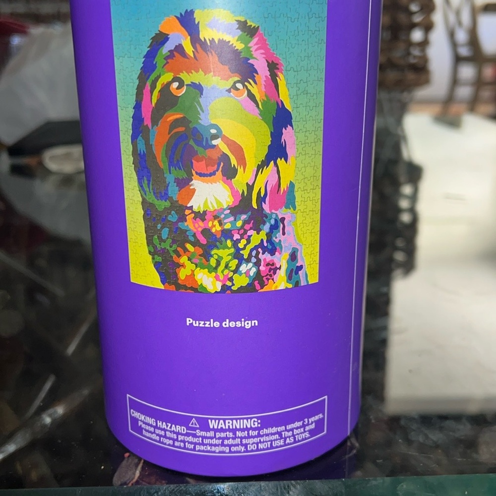 Purple and Yellow Puzzle Game with Pop Art Design